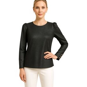 Liz Claiborne Black Long Sleeve Blouse